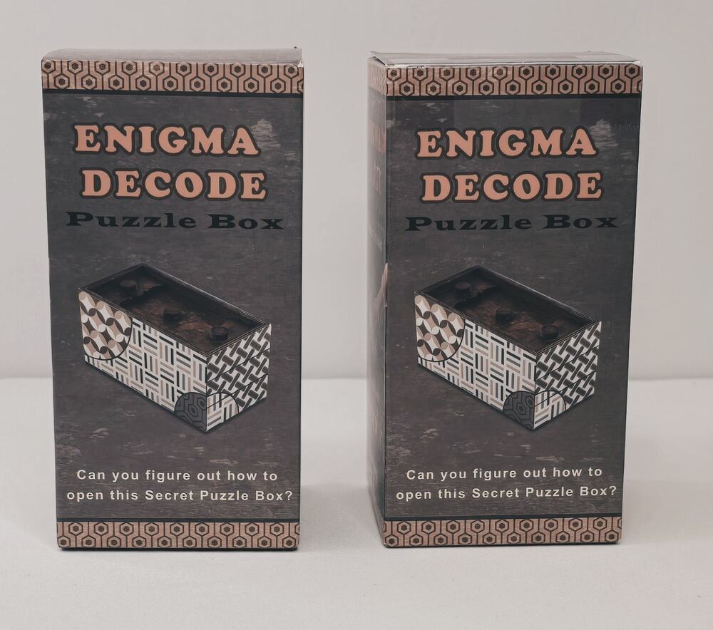 (2) Enigma Decode Puzzle Box - Money Gift Giving Secret Box